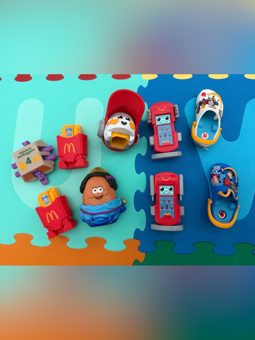 McDonald's Crocs and Food Transformers Character Toy Lot